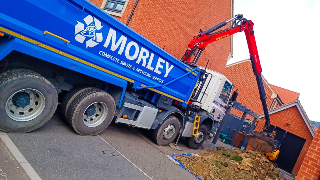 How Far Can A Grab Hire Lorry Reach from Morley Skips?